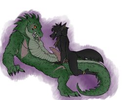 abs alligator alligatorid anal anal_sex animal_genitalia ankle_tuft anklet anthro anthro_on_anthro anthro_penetrated anthro_penetrating anthro_penetrating_anthro anubian_jackal arm_scar arm_support back_spines biped black_body black_claws black_fur canid canine canis chest_scar claws crocodilian duo ear_piercing ear_ring erection eye_contact facial_scar fangs fluffy fluffy_tail from_front_position fur genital_slit genitals green_body green_scales happy happy_sex head_spines head_tuft jackal jewelry larger_penetrated leg_scar leg_tuft long_tail looking_at_another looking_at_partner lying male male/male male_penetrated male_penetrating male_penetrating_male mammal missionary_position multicolored_body multicolored_scales muscular muscular_anthro muscular_male naz'akh neck_tuft necklace nude on_back orange_sclera pecs penetration penile penile_penetration penis penis_in_ass piercing pink_penis reptile rilohn scales scalie scar sex sharp_teeth side_butt side_view size_difference slim slim_anthro slim_male slit small_dom_big_sub smile tail_spines teeth thick_tail tongue tongue_out tuft two_tone_body two_tone_scales vampirika white_body white_claws white_scales yellow_sclera