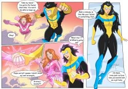 atom_eve breast_expansion comic female gender_transformation genderswap_(mtf) hair_growth high_heels invincible invincible_(comics) kittymellow large_ass large_breasts mark_grayson markie_grayson navel rule_63 thick_thighs thigh_expansion transformation wide_hips