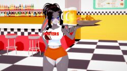 3d anthro anthro_only beehive_hairdo bunny_girl hooters lana_lagomorph misunderstoodsecrets