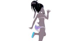 3d anthro ass ass_cleavage beehive_hairdo bikini bunny_girl butt_crack flip_flops lana_lagomorph misunderstoodsecrets sandals tail