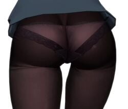 1girls 3d animated ass ass_cleavage ass_focus blendy_13 butt_crack close-up female from_behind melty_blood mikumikudance no_sound panties panties_under_pantyhose pantyhose solo tagme thigh_gap tohno_akiha tsukihime type-moon underwear video walking webm white_background