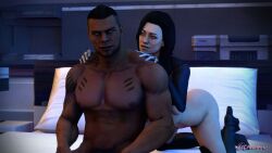 3d big_ass big_breasts big_penis blue_eyes buff_male dark-skinned_male dark_skin female interracial james_vega light-skinned_female light_skin male mass_effect miranda_lawson otacon212 spiced submissive_female