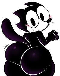 anthro ass big_butt domestic_cat dreamworks ekkokenight feline felix_the_cat felix_the_cat_(series) fur huge_ass looking_at_viewer looking_back male male_only motion_lines solo tagme thick_thighs toony universal_studios wide_hips