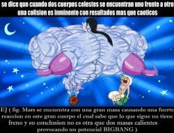 abs adventure_time black_hair blonde_hair boxers bulge caption cartoon_network censored clitoris drooling earth erect_clitoris erect_nipples fangs female female_focus finn_the_human fritztcatking giant giantess grey_skin heart huge_clitoris hyper hyper_muscles hyper_nipples marceline mars moon muscular_female musical_note open_mouth size_difference spanish_text stars undercut vampire vein veins veiny_arms veiny_muscles veiny_nipples what