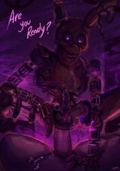 2boys animatronic ann00nm bunny bunny_ears burntrap claws dick erection five_nights_at_freddy's five_nights_at_freddy's:_security_breach gay male_only penis robot the_mimic_(fnaf) undead