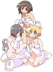 3girls artist_request azumanga_daiou kagura_(azumanga_daiou) lucky_star nano_shinonome nichijou patricia_martin tagme