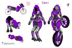 armor autobot back_view black_body black_lips blue_eyes character_sheet cybertronian elita_one figurkaest helmet motorcycle multicolored_body purple_armor robot robot_girl robot_humanoid robotic_legs silver_skin solo_female tattoo tattoo_on_ass tattoo_on_belly tattoo_on_butt thick_ass thick_thighs transformers wheel wheels