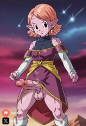 1futa ai_generated black_eyes breasts chronoa cock colored dick dragon_ball futa_only futanari futanari/female nickythecreator orange_hair penis pink_skin sexy sexy_body sexy_pose short_hair solo testicles veiny_penis