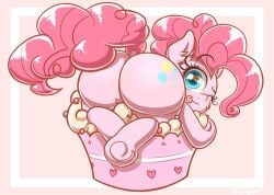 ass cutie_mark furry furry_female furry_only huge_ass looking_at_viewer my_little_pony my_little_pony_friendship_is_magic phoenixrk49 pinkie_pie_(mlp) wink