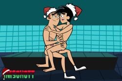 black_hair blue_eyes christmas_outfit christmas_theme danny_fenton danny_phantom gay gay_domination gay_sex imsohott nsfw yaoi