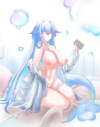 blue_hair original_character shark_girl tagme