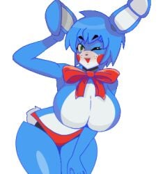 android animatronic anthro big_breasts blue_body blue_fur blue_hair blue_skin bonnie_(fnaf) bow bowtie breasts breasts_bigger_than_head bunny_ears bunny_girl bunny_tail bunnygirl camera camera_view cleavage deviantart deviantart_link ear featureless_breasts five_nights_at_freddy's five_nights_in_anime fnaf fnia freckles freckles_on_face furry gameplay_mechanics gigantic_breasts green_eyes huge_breasts mairusu-paua no_nipples open_mouth pose posing rabbit rabbit_girl red_panties red_thong ribbon robot robot_girl robot_humanoid seductive solo teasing thick_thighs thighs thong toy_bonnie_(fnaf) toy_bonnie_(fnia) transparent_background white_body white_fur white_skin wink winking winking_at_viewer