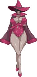 1girls big_breasts blush breasts busty cumdis eyeless female female_only high_heels huge_breasts large_breasts solo solo_female thick_thighs thighs vriekiss_(cumdis) witch witch_hat