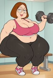 1female 1girls accurate_art_style adult ai ai_generated bbw bench bicep_curl biceps big_arms big_beautiful_woman bottom_heavy brown_hair cartoon cartoon_character child_bearing_hips civitai curvaceous curvaceous_body curvaceous_female curvaceous_figure curvaceous_hips curvaceous_thighs curvy curvy_body curvy_female curvy_figure curvy_hips dumbbell family_guy fat fat_ass female female_focus fictional_character front_view glasses grabbing grabbing_dumbbell half-closed_eyes high_quality high_resolution highres hourglass_figure human large_ass large_breasts larger_female lifting_weights meg_griffin muscular_arms short_hair smug smug_face smug_grin solo solo_female solo_focus solo_woman strong strong_woman strongfat tank_top thicc thicc_thighs thick_arms thick_ass thick_thighs thicker_than_a_bowl_of_oatmeal thicker_than_a_snicker thicker_than_tenshinhan's_shoulders thighs weightlifting wide_hips working_out workout workout_clothes workout_clothing workout_equipment yoga_pants young_woman