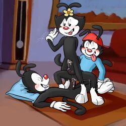 anal anal_sex animaniacs anthro bisexual bisexual_sandwich bodily_fluids brother_(lore) brother_and_sister_(lore) brothers_(lore) cum cum_in_ass cum_in_pussy cum_inside dot_warner ejaculation female genital_fluids group group_sex hi_res incest_(lore) james_murray male male/female male/male penetration sandwich_position sex sibling_(lore) sister_(lore) toony trio vaginal_penetration vaginal_penetration wakko_warner warner_brothers yakko_warner