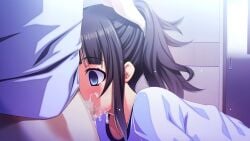 1girls censored cum cum_in_mouth cum_in_throat cum_inside deepthroat ejaculation fellatio female gakuen_de_jikan_yo_tomare head_grab irrumatio mosaic_censoring oral rape_face restrained tadano_akira time_stop