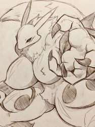 big_breasts curemitsuba digimon female furry huge_breasts renamon tagme