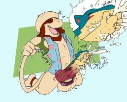 5:4 accessory anthro balls blush bodily_fluids bottomless bottomless_male clothed clothing cock_ring cock_ring_behind_knot cock_transformation collar collared_shirt cum cum_from_mouth cum_in_mouth cum_inside cumshot duo ejaculation generation_2_pokemon genital_fluids genitals hands_over_mouth hat headgear headwear jake_(blazingpelt) jewelry kneeling knot knotted_penis male male/male nintendo onomatopoeia open_mouth orgasm paint paint_on_penis partial_cock_transformation penis penis_accessory penis_jewelry penis_transformation pokemon pokemon_(species) quilava shirt smeargle sound_effects text tjthedragoon topwear tracy_(linker) transformation