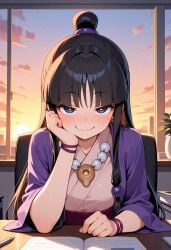 ai_generated brat bratty capcom cute flat_chest gyakuten_saiban imminent_sex maya_fey milf mom mommy oerba_yun_fang seductive small_breasts smug smug_face