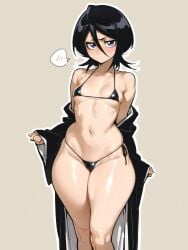 1girls ai_generated bleach clothed clothing flat_chest kuchiki_rukia panties sfw small_breasts solo solo_female solo_focus thick_thighs wide_hips