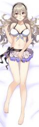 1girls achmad_faisal alternate_costume bangs bikini black_headband blush breasts corrin_(fire_emblem) corrin_(fire_emblem)_(female) corrin_(summer)_(fire_emblem)_(female) dakimakura_design eyebrows_visible_through_hair female fire_emblem fire_emblem_fates fire_emblem_heroes headband highres light-skinned_female light_skin long_hair looking_at_viewer nintendo official_alternate_costume red_eyes smile solo solo_female swimsuit white_bikini white_hair