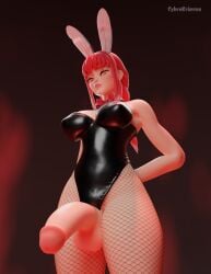 3d big_penis blender bunnysuit chainsaw_man cybrokrimson futanari makima_(chainsaw_man) penis