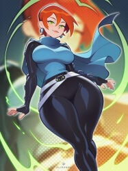 ben_10 ben_10_(classic) cartoon_network fliphrrr future_gwen future_gwen_(ben_10,000) gwen_tennyson solo solo_female solo_focus tagme thick_thighs