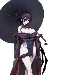 2d 2d_(artwork) belly big_ass big_breasts big_nipples black_hair curves curvy_female curvy_figure exposed game_cg hentai horny kimono kunoichi kunoichi_sekiren large_breasts manjushage ninja no_bra no_panties pixel_(artwork) pixel_art ready_for_sex ready_to_fuck red_eyes seducing thicc_thighs transparent_background