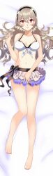 1girls achmad_faisal alternate_costume bangs bikini black_headband blush breasts corrin_(fire_emblem) corrin_(fire_emblem)_(female) corrin_(summer)_(fire_emblem)_(female) dakimakura_design eyebrows_visible_through_hair female fire_emblem fire_emblem_fates fire_emblem_heroes headband highres light-skinned_female light_skin long_hair looking_at_viewer nintendo official_alternate_costume red_eyes smile solo solo_female swimsuit white_bikini white_hair