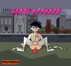 black_hair danny_fenton danny_phantom dildo dildo_in_ass gay halloween halloween_costume halloween_theme imsohott male mind_control nsfw red_eyes yaoi