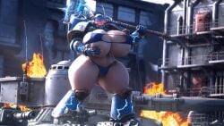 3d female_space_marine hyper_breasts rule_63 runn1non space_marine warhammer_40k