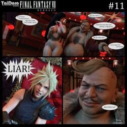 3d 3d_(artwork) 3dx bimbo bimbofication cloud_strife comic_page don_corneo final_fantasy final_fantasy_vii final_fantasy_vii_rebirth final_fantasy_vii_remake netorare ntr taidoro tifa_lockhart