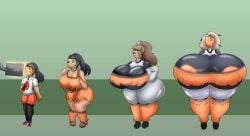 ass_expansion breast_expansion dorito228 droneification hourglass_expansion hourglass_figure huge_ass huge_breasts identity_death nemona_(pokemon) pokemon tagme thick_thighs thigh_expansion transformation