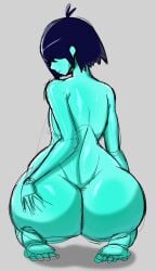 1boy ass babyhunt4 big_ass big_butt blue_hair blue_skin butt deltarune fat_ass fat_butt grabbing grabbing_ass hair_covering_eyes huge_ass huge_butt kris_(deltarune) looking_down male male_only naked solo thick_ass thick_butt toby_fox