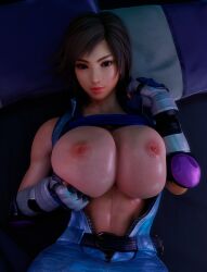 1girls 3d big_breasts breasts brown_eyes brown_hair busty den549 female female_only fingerless_gloves gloves huge_breasts kazama_asuka large_breasts looking_at_viewer lying lying_on_back namco paizuri_invitation perfect_body solo tank_top_lift tekken tekken_7 tekken_tag_tournament_2 top_lift top_pulled_up