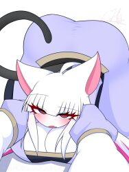 ass big_breasts blush breasts catgirl cute cute_fang fnf_entity friday_night_funkin friday_night_funkin_mod mommy nfch_05054 nikusa_(sugarratio) skin_fang white_hair