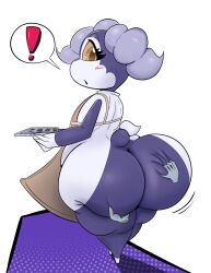 apron big_ass bubble_butt butt_grab finalofdestinations huge_ass indeedee no_humans pokemon pokemon_(species) tagme thick_thighs wide_hips