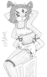 1girls 2d 6_arms bondage bound bound_arms bound_wrists cleavage cleave_gag cloth_gag female gag gagged kidnapped limpurtikles lingerie muffet rope rope_bondage solo spider tagme tied_up undertale undertale_(series) underwear