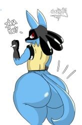 big_ass big_balls big_butt darkdemon74x femboy furry furry_ass furry_male lucario pokemon pokemon_(species) pokemon_xy