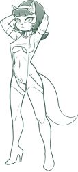 1girls 2024 accessory alternate_costume anthro areola areola_slip armpit_hair arms_bent armwear big_breasts big_eyes big_iris biped black_and_white body_hair boots bottomless bottomless_anthro bottomless_female breasts clothed clothing crotch_tuft dark_hair digital_drawing_(artwork) digital_media_(artwork) domestic_cat elbow_gloves eyebrows eyelashes felid feline felis female female_anthro female_only footwear full-length_portrait fur fur_tuft genitals glistening glistening_eyes gloves hair hair_accessory hairband hands_behind_head handwear hi_res high_heeled_boots high_heels ineffective_clothing inner_ear_fluff iris kitty_katswell legwear looking_at_viewer mammal meme meme_clothing monochrome nickelodeon nipple_outline portrait pose prick_ears pupils pussy redout short_hair solo solo_female standing straight_legs sweater t.u.f.f._puppy tail thigh_highs three-quarter_view topwear tuft turtleneck virgin_destroyer_sweater virgin_killer_sweater wide_hips