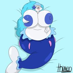 anthro big_breasts breasts huge_breasts pokémon_(species) pokemon primarina thick_thighs thixxen wide_hips