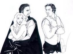 1girls christine_daae erik female phantom_of_the_opera raoul signature straight