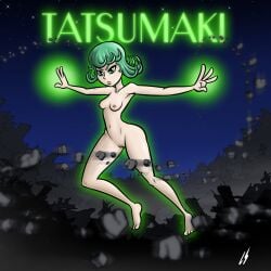 1girls character_name female green_hair light_skin light_skinned_female lord_sarloc naked naked_female one-punch_man petite small_breasts tagme tatsumaki