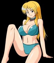 bare_legs black_background blonde_hair body_armor_bra breasts contra contra_4 contra_hard_corps female konami large_breasts long_hair looking_at_viewer midriff panties sheena_etranzi shiraki_(the_perfect_world) solo