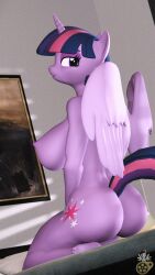 3d 3d_(artwork) anthro ass bangs big_breasts breasts cutie_mark digital_media_(artwork) feet female female_only friendship_is_magic hasbro horn midnightdanny my_little_pony nipples purple_body purple_eyes purple_hair purple_skin source_filmmaker tail twilight_sparkle_(mlp) wings