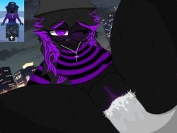 1boy 1girls anon blush burnout_bandit city_background clothed clothing cum cum_in_pussy cum_inside dark-skinned_female dark_hair dark_skin dumbella glasses looking_pleasured oc penis penis_in_pussy purple_eyes purple_hair pussy pussy_juice reference_image riding riding_penis roblox roblox_avatar robloxian self_upload sex sweatdrop vagina vaginal_penetration vaginal_sex