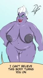 1girls big_breasts breasts chubby chubby_female dickergazer disney disney_villains genitals nipples nude nude_female overweight overweight_female plump purple_skin pussy the_little_mermaid the_little_mermaid_(1989_film) thick_ass thick_thighs ursula ursula_(the_little_mermaid) white_hair wide_hips