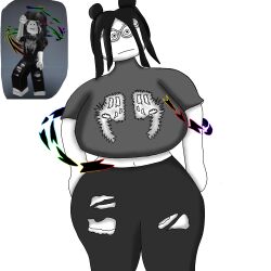 artist_request ass big_breasts black_eyes black_hair breasts clothed female glasses large_ass reference_image roblox roblox_avatar robloxian source_request tagme thick_thighs white_skin