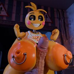 3d absurd_res adri164 animatronic areola avian big_breasts big_nipples bird bodily_fluids breast_play breast_squish breasts chiken dripping erection female five_nights_at_freddy's five_nights_at_freddy's_2 galliform gallus_(genus) genitals hi_res humanoid_genitalia humanoid_penis lovetaste_chica machine nipple_piercing nipples orange_areola paizuri penis phasianid piercing robot scottgames sex sharp_teeth solo squish teeth titfuck toy_chica_(fnaf) toy_chica_(love_taste)