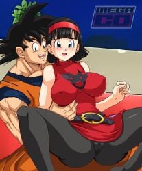 1boy 1girls cheating dragon_ball dragon_ball_(series) dragon_ball_super dragon_ball_z edit father-in-law_and_daughter-in-law hairband megacd sano-br son_goku videl videl_(dragon_ball_super)